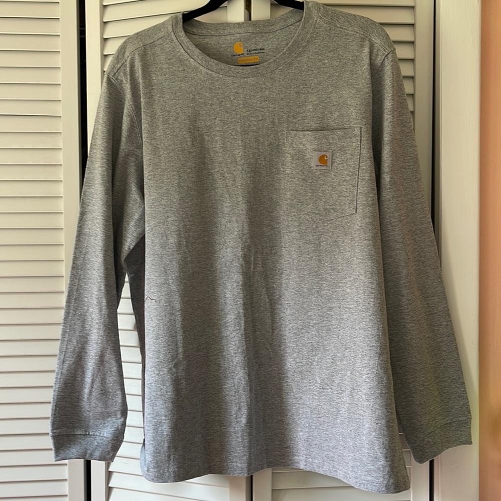 long sleeve, grey carhartt shirt